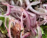 【減塩】水菜と紫玉ねぎのサラダ作り方3写真