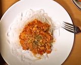 鶏ひき肉とキノコのミートソースパスタ作り方5写真