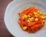 レンジで簡単！人参とコーンのきんぴら風♪作り方4写真