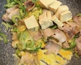 冷凍豆腐と卵と豚肉でゴーヤチャンプルー作り方4写真