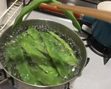 茹でささぎのニンニク醤油作り方4写真