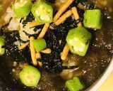 お茶漬けの素●オクラ＆トロロ昆布の茶漬け作り方4写真