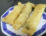 腐竹棒（湯葉のエビ春巻）腐竹菠菜蝦仁春巻作り方28写真
