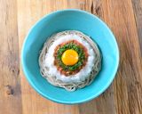 糖質制限！月見納豆梅おろしそば作り方3写真