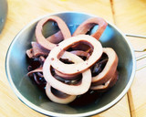 キャンプでイカ飯炊飯　缶詰と生姜を活用作り方2写真