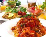 ベーコンとナスのトマトソースパスタ作り方15写真