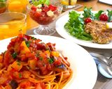 ベーコンとナスのトマトソースパスタ作り方16写真