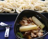 豚肉とネギと舞茸の冷やしうどん、つけ麺作り方4写真