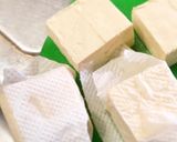 ぬか漬けもめん豆腐とサラミの生春巻き作り方1写真
