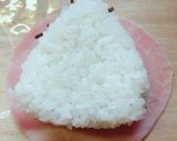 ハム巻きおにぎり♬お弁当に♡作り方4写真