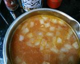 豆とトマトスープの煎餅おじや作り方2写真