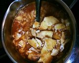 豆とトマトスープの煎餅おじや作り方3写真