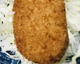 市販コロッケの赤味噌ソース＆キャベツ丼作り方3写真