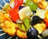 野菜&鶏唐揚げの黒酢あん作り方7写真