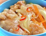 タロの弁当13 ぶた南蛮とジャコ飯^_^作り方1写真