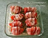 トマトの肉巻きレンジ蒸し作り方4写真