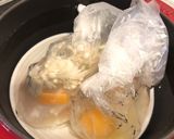 ポリ袋湯煎　疲れを癒す栄養たっぷり鶏がゆ作り方6写真