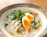 ポリ袋湯煎　疲れを癒す栄養たっぷり鶏がゆ作り方9写真