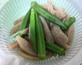 オクラとコンニャクのお通し風★居酒屋飯作り方3写真