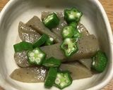 オクラとコンニャクのお通し風★居酒屋飯作り方6写真