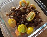 納豆とトマト焼き（パン耳使用）作り方3写真