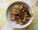 豚にらキムチにんにく丼♪作り方1写真