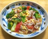 簡単◎トマトとブロッコリーに卵の炒め物作り方6写真