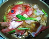 簡単☆金目鯛のアラ煮　甘辛作り方2写真
