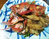 簡単☆金目鯛のアラ煮　甘辛作り方3写真