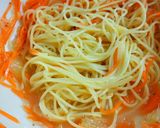 ニンジンとグレフルと生ハムの冷製パスタ作り方5写真