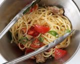 サバ缶とフレッシュトマトの冷製パスタ作り方5写真