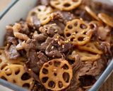 ☆牛肉とレンコンの甘辛炒め☆作り方5写真