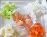 ころころ野菜のターメリックスープ ♪作り方1写真