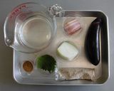 ナスともち麦のスープ作り方1写真