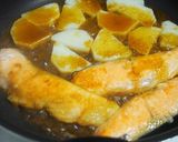 鮭と長芋のカレー粉照り焼き♪作り方5写真