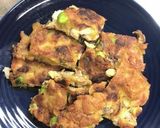 鶏肉と枝豆と油揚げの塩昆布チヂミ風作り方3写真
