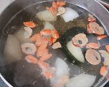 薬膳朝食スピルリナ鹹豆漿リナブルー蜂梨湯作り方1写真
