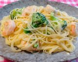 エビとブロッコリーのクリームスパゲティ作り方8写真