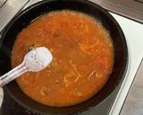 パスタを折っていれるver.さばトマト作り方5写真