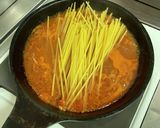 パスタを折っていれるver.さばトマト作り方7写真