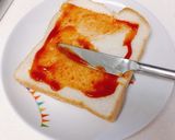 ベーコンコーンのピザトースト作り方1写真