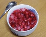 ブルーカシスといちごダイスのシャーベット作り方2写真