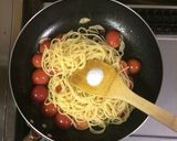 超簡単☆完熟トマトの温玉ペペロンチーノ♫作り方8写真