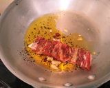 トマトパプリカ牛肉マッシュルームパスタ作り方3写真