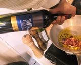 トマトパプリカ牛肉マッシュルームパスタ作り方4写真