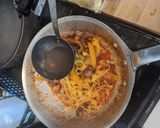 トマトパプリカ牛肉マッシュルームパスタ作り方7写真