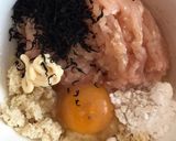 豆腐とひき肉のさっぱりひじきバーグ作り方2写真
