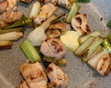 鶏肉と長ネギのガリバタ醤油♪作り方10写真