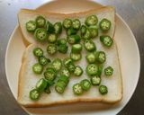 オクラチーズマヨトースト作り方1写真