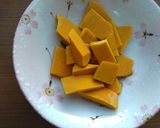 南瓜とオクラの味噌汁♪作り方1写真
